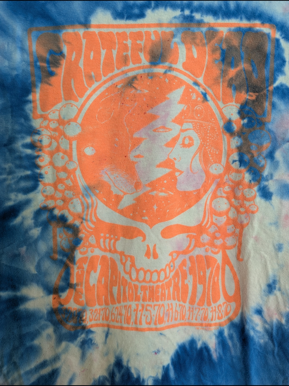 Grateful Dead Blue & pink Tie-Dye Short Sleeve - Picture 2 of 4